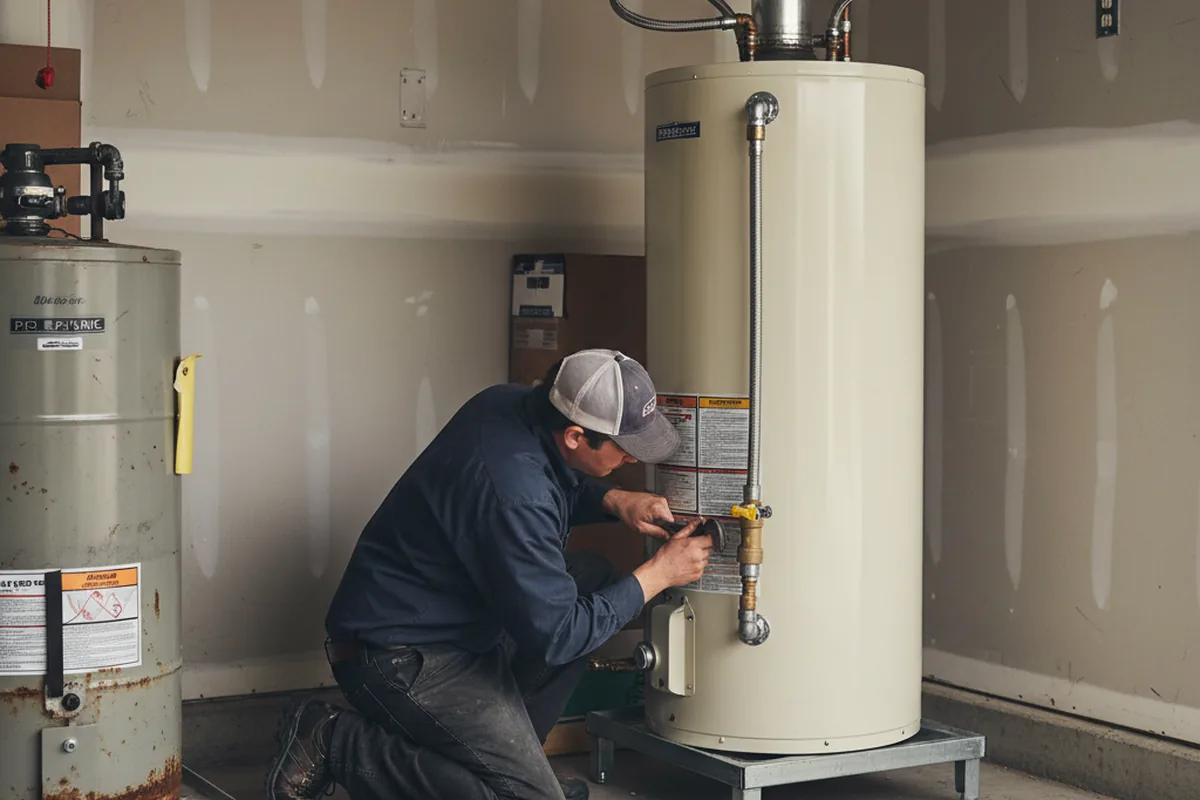 Water heater and shutoff valve replacement in Savannah